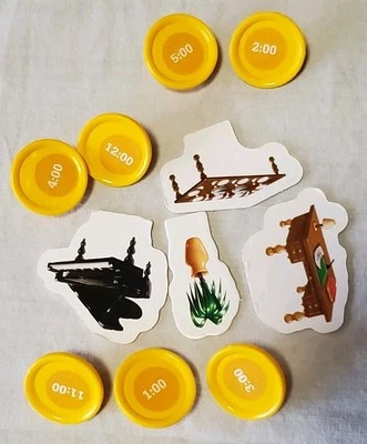 #3 Clue Jr. Piezas de Juego de Repuesto - Maceta Muebles Peones y Bebidas Foto 1 de 4