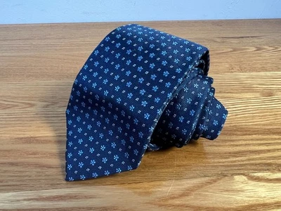 Потрясающий галстук Hackett of London Classic Blues с цветочным принтом 100% шелк рекомендуемая розничная цена 120 фунтов - Изображение 1 из 4