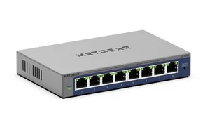 NETGEAR GS108Ev4 8-portowy przełącznik Gigabit Ethernet | VLAN | QoS | Plug & Play - Zdjęcie 1 z 5
