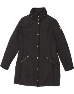 DESIGUAL Womens Padded Coat EU 44 XL Black Polyester CF30 - Picture 1 of 4