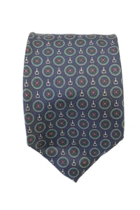 Corbata de cuello Lanvin clásica estampada de seda azul marino talla única para hombre - Imagen 1 de 6