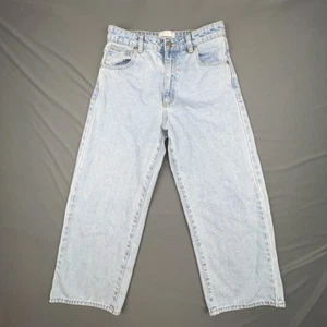 Pantalones de mezclilla holgados Abrand Jeans Street Aline para mujer 9 27 tiro alto ligero pierna ancha - Imagen 1 de 9