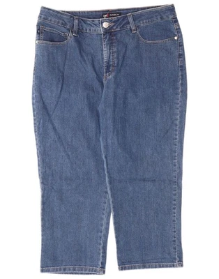 LEE Womens Classic Fit Capri Jeans US 16 2XL W34 L22 Blue Cotton CU05 Foto 1 de 3