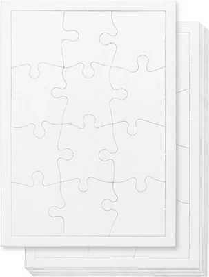 8 rompecabezas en blanco con sobres - 12 piezas cada uno - DYI fiesta invita Foto 1 de 4