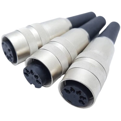 Lot of 3 Lumberg KV 50-8 Circular Connector Socket, Threaded Joint M16, 5A 60VAC - Image 1 of 4