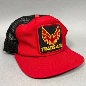 SWEET Pontiac Trans Am Patch VINTAGE Adult Mesh Trucker Hat Cap M/L New Era USA - Picture 1 of 14