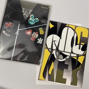 2 RARE MICKEY MOUSE DISNEY CARDS , PAPYRUS 3D LEATHER JACKET & FRAMABLE CARD - Picture 1 of 20