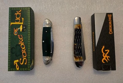 ¡Cuchillos de bolsillo Browning Trapper & Irish Luck para canoa!!! Foto 1 de 4