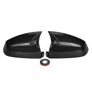 Pair Carbon Look Side Mirror Covers For BMW 5-Series 2007-2010 Facelift E60 E6 - Picture 1 of 5