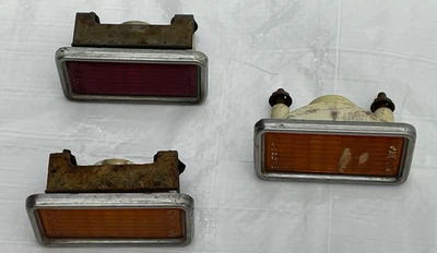 Corvette 1968 1969 marcadores laterales 2 delanteros 1 trasero lote 3 luces luces luces Chevrolet C2 Foto 1 de 4