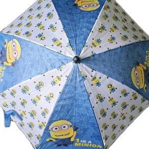 Despicable Me Minions Kids Umbrella Blue Yellow Child Size Cartoon Rain Gear - Picture 1 of 8