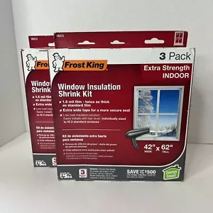 Frost King Window Insulation Shrink Kit - 42in x 62in - 3 count per box - 2 pack - Picture 1 of 5