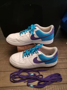 š„Nike Air Force 1 2007 White, Purple, Laser Blue Size 11.5 315122-151 Samuraiš„ - Picture 1 of 19