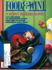 Vintage Food & Wine Magazine - July 1990 A Sunny Swedish Buffet Lazy Day Menus - Picture 1 of 1