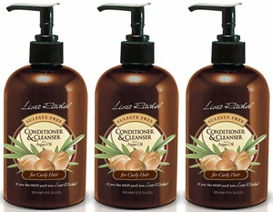 LISA RACHEL 3 Paks, SULFATE FREE CONDITIONER & CLEANSER 12 Oz, 3 Essential Oil - Picture 1 of 9