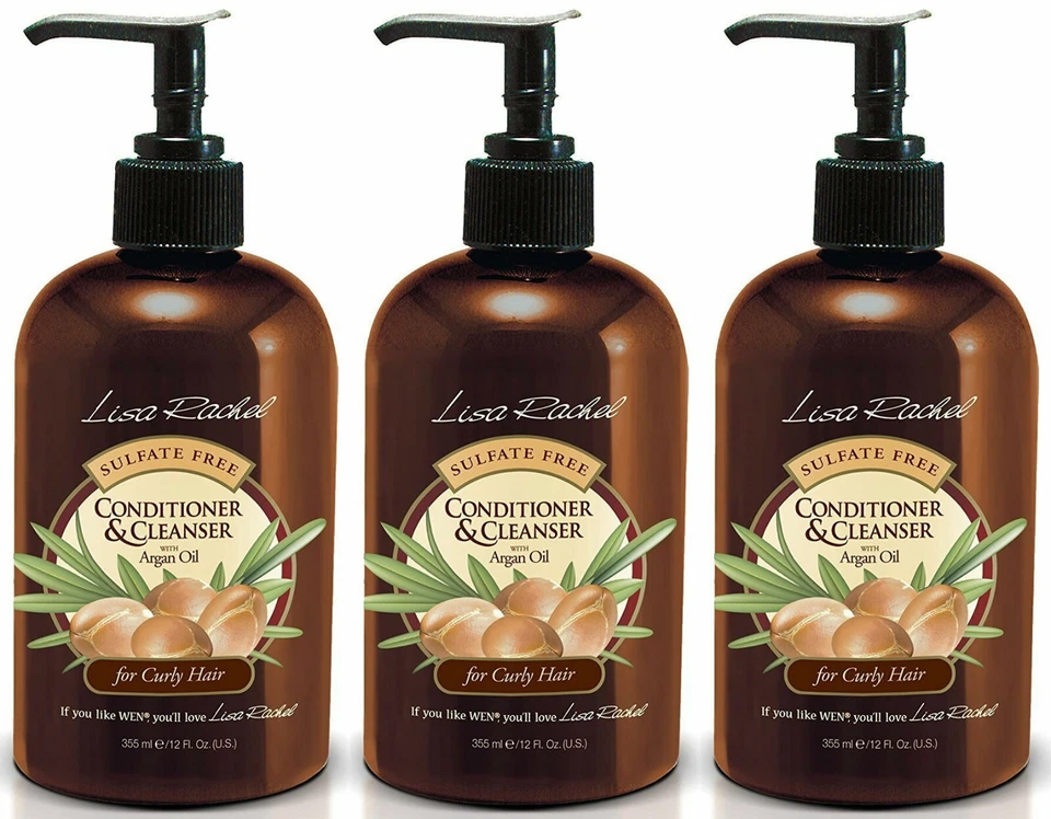 LISA RACHEL 3 Paks, SULFATE FREE CONDITIONER & CLEANSER 12 Oz, 3 Essential Oil - Image 1 of 1