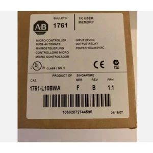 New Factory Sealed AB 1761-L10BWA MICROLOGIX 1000 Controller 1761L10BWA - Picture 1 of 2