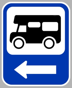 EMPLACEMENT ZONE AIRE CAMPING CAR GAUCHE CAMPING 50cm AUTOCOLLANT STICKER CAM198 - Bild 1 von 1
