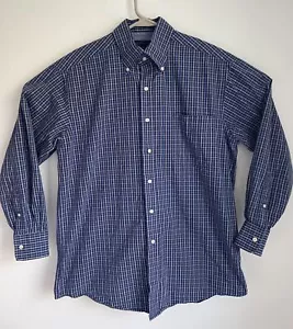 Camisa TOMMY HILFIGER Para Hombres Talla GRANDE Azul a Cuadros con Botones - Imagen 1 de 4