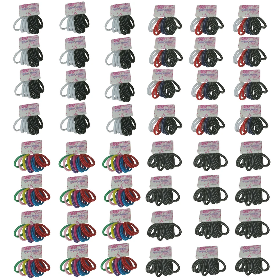 120 Elastic Hair Ties Elastic Bands Ropes Ring Scrunchies with Glitter  - Image 1 of 1