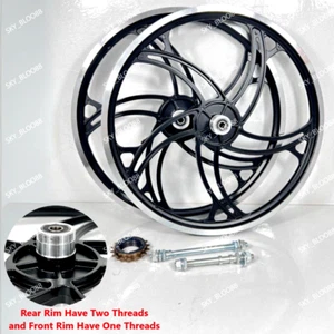 Wheel Hub Rim BLACK COLOR 20 inch Wheel Rim for bicyle bmx Bicycle Bike - Picture 1 of 9