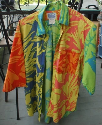 Camisa Vintage Jams World Surf Line Para Hombre Mediana Botón Algodón EE. UU. Foto 1 de 4