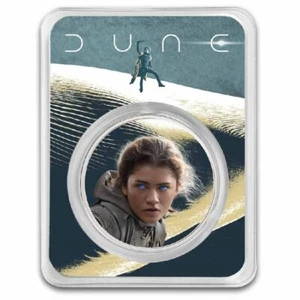 DUNE 2 ojos azules Chani 1 oz plata pura coloreado redondo en TEP - Imagen 1 de 4