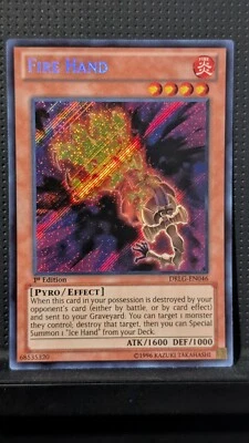 FIRE HAND DRLG-EN046 1ST ED YUGIOH DRAGONS OF LEGEND ENGLISH SECRET NM - Image 1 of 2