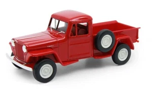 Welly 1947 Jeep Willys Pickup Red 1:34 1:39 Scales 4.5 Inch Diecast Car in Box - Picture 1 of 6