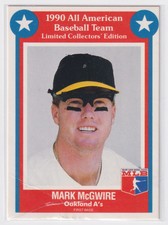 1990 MSA ALL-AMERICAN BASEBALL TEAM MARK MCGWIRE OAKLAND ATHLETICS #2