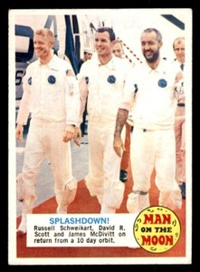 1969 Topps Man on the Moon #49B Splashdown! VG/EX