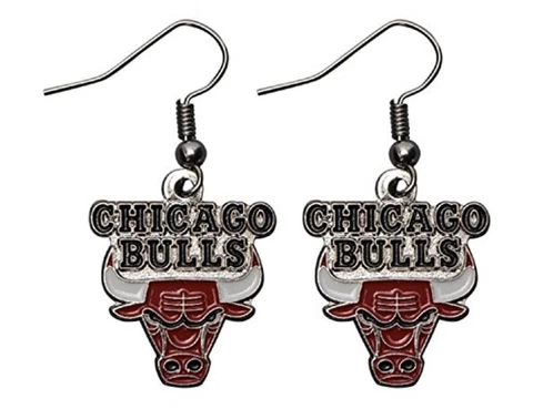 NBA Chicago Bulls Dangler Earrings Cover
