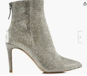 Aqua Women Carey Silver Leather Ankle Booties Shoes 5 Medium(B,M) without box - Picture 1 of 2