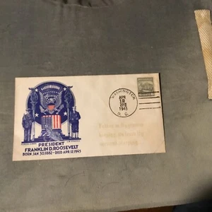 FDC 1945 STAEHLE CACHET PRESIDENT FRANKLIN D. ROOSEVELT JAN.30 1882-APR.12,1945 - Picture 1 of 2