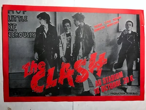 Rare Vintage 1978 The Clash Paris Rock Concert Poster Original 21 x 14" - Picture 1 of 4
