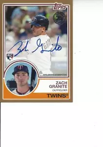 2018 Topps Series 1 Gold 83 Autograph Zach Granite RC #35/50 Minnesota Twins - Picture 1 of 2