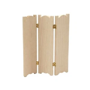 Dolls House 3 Fold Bare Wood Dressing Screen Room Divider Unfinished Furniture - Picture 1 of 8