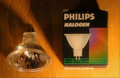50 watts halogene light bulb clear 36o, GU 5,3, 12 Volts, bi pins, 2 pins, 2" - Image 1 of 2