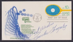 Pancho Gonzales (1928-95) American Tennis Champion, signed Tennis Centennial FDC - Picture 1 of 1
