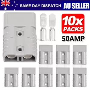 10 x Plug connector 50A 6AWG Caravan Trailer Solar 4x4 Truck AU - Picture 1 of 7