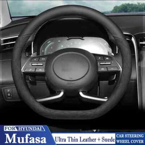 Funda Volante Coche Hyundai Mufasa Cuero Gamuza Decoración Accesorios - Imagen 1 de 15
