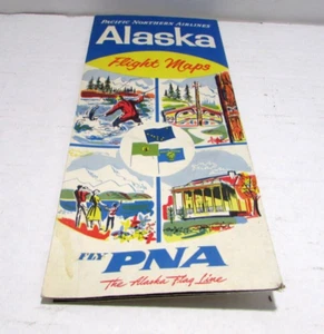 Vintage PNA Airline Map of Alaska - Picture 1 of 12