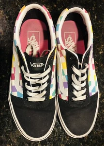 Mujer Talla 7.5 Vans Ward Low Old Skool PRIDE Tenis Arco Iris Negro LGBT - Imagen 1 de 3