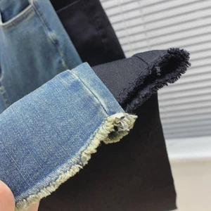 Women Retro Jeans Slight Flared Denim Trousers Cropped Pants Bell-bottoms - Bild 1 von 14