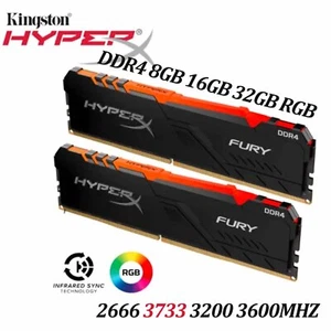 Kingston Fury Beast RGB 8/16GB 2666 3200 3600 MHZ DDR4 Desktop PC Memory RAM Lot - Picture 1 of 6