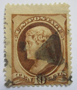 U.S. USED Sc#161 BROWN w/SECRET MARK w/JUMBO MARGIN See Pic - Picture 1 of 2