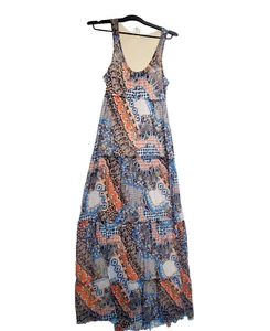 Anthropologie Weston Wear Stufen Maxikleid Gr. SM Solene Boho Print bequem - Bild 1 von 10
