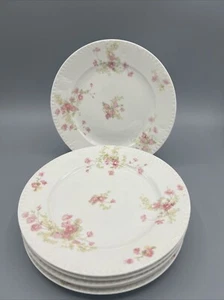 6 GDA Gerard Dufraisseix & Abt rosa Blumen 7 1/2" Limoges Mittagessen Teller Frankreich - Bild 1 von 6
