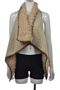 Staring at Stars Womens Jacket Size S Beige Brown Vest Sleeveless Casual Acrylic - Picture 1 of 5