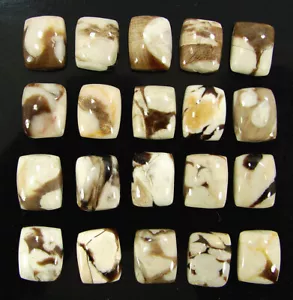 55,20 Ct Natürliches Erdnussholz Jaspis Edelstein 8x10 mm Kissenkabine 20-teiliges Set-60679 - Bild 1 von 5